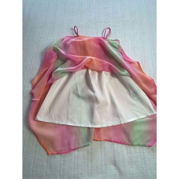 H&M Girl’s 2T Asymmetric Chiffon Strappy MIDI Dress - Picture 7 of 10